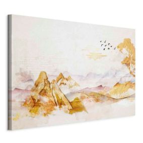 Obraz Artgeist Złote góry 90 x 60 cm flizelina 1 szt