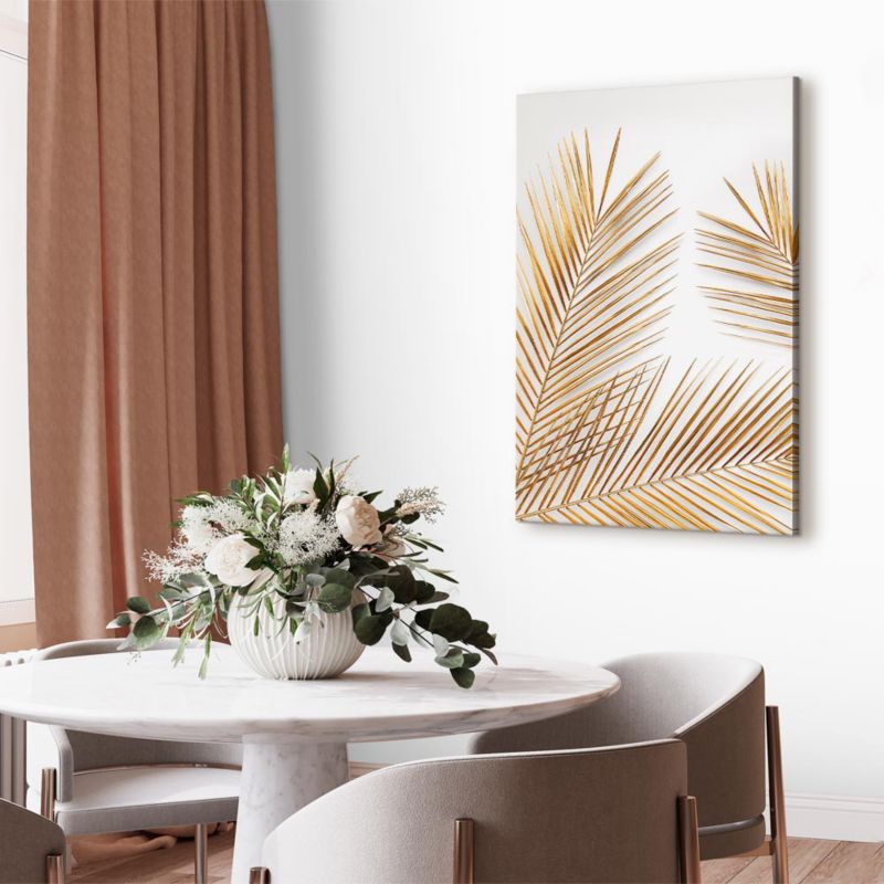 Obraz Artgeist Złote palmy 80 x 120 cm płótno włoskie 1 szt