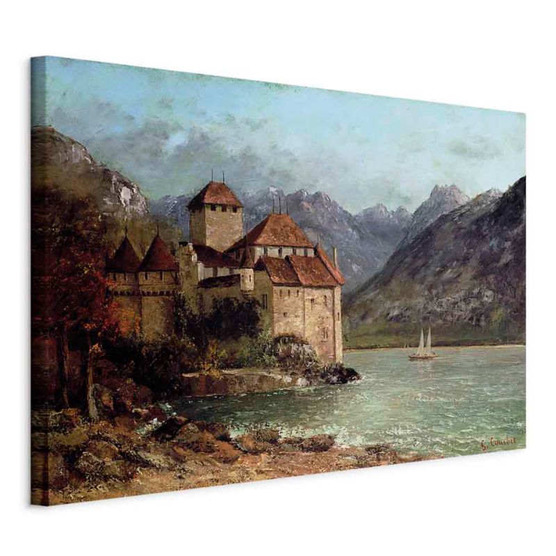 Obraz Artgeist Zamek Chillon 60 x 40 cm płótno włoskie 1 szt