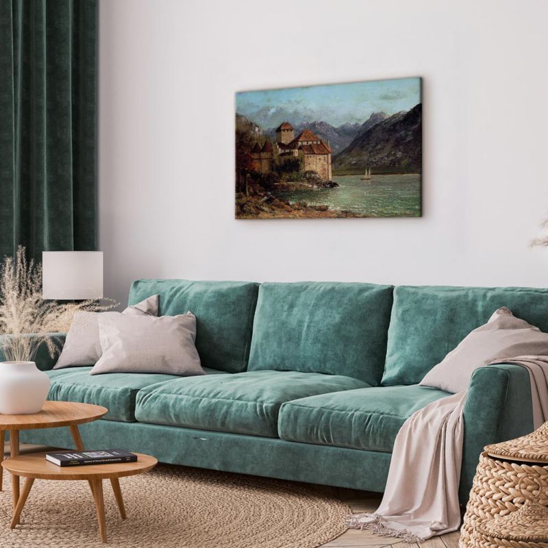 Obraz Artgeist Zamek Chillon 60 x 40 cm płótno włoskie 1 szt
