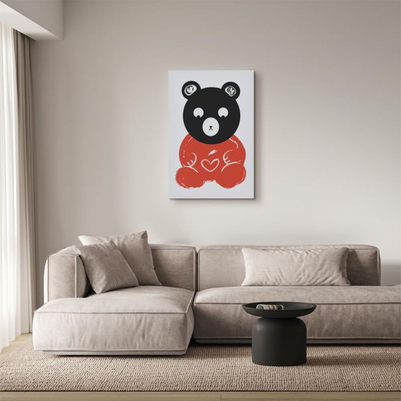 Obraz Artgeist Zamyślony miś 40 x 60 cm płótno włoskie 1 szt
