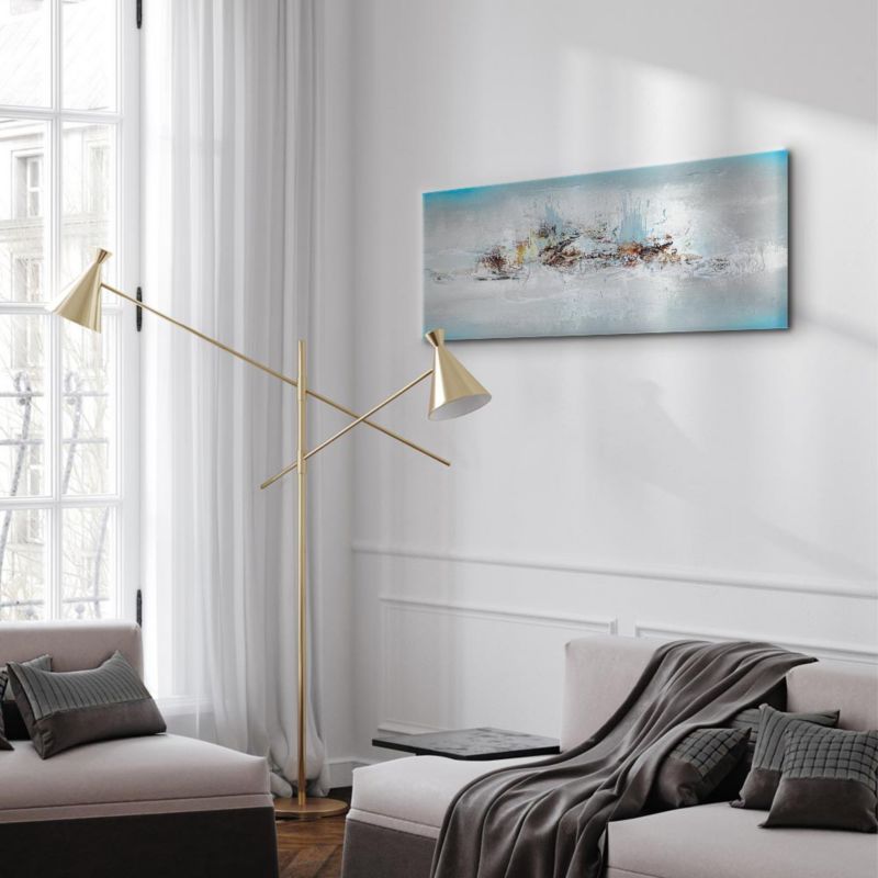 Obraz Artgeist Zima za oknem 135 x 45 cm płótno włoskie 1 szt