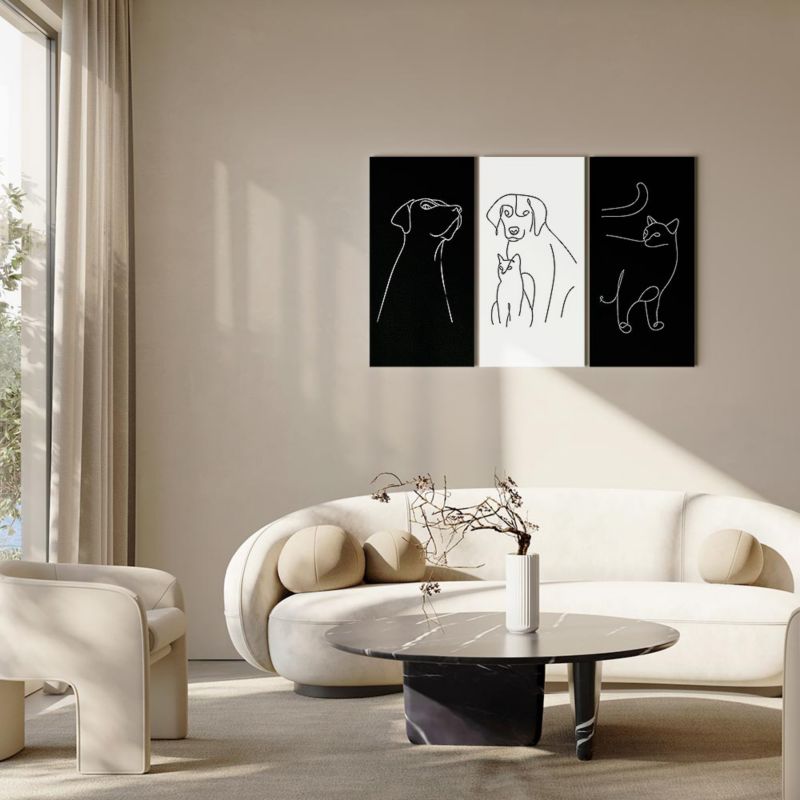 Obraz Artgeist Zwierzaki domowe 90 x 60 cm flizelina 1 szt