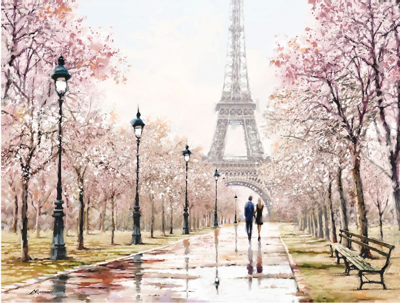Obraz Canvas 83 x 113 cm Watercolor Paryż