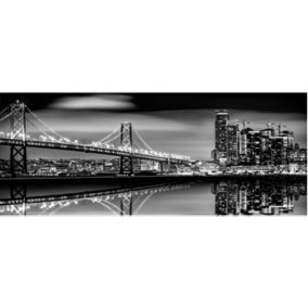 Obraz Canvas Bridge 60 x 150 cm srebrny