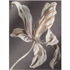 Obraz Canvas Gold Flower SIlver 60 x 80 cm