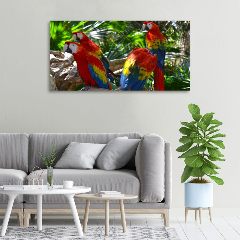Obraz canvas Tulup Papugi ary 140x70 cm 1 szt.