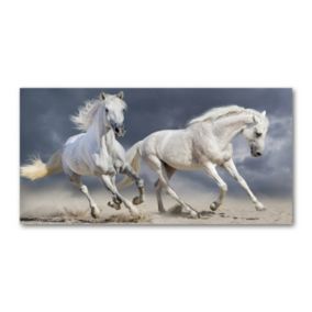 Obraz canvas Tulup Plaża białe konie 120x60 cm 1 szt.