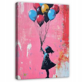 Obraz Canvas WALLARENA 100x70 cm Dekoracja Ścienna Do Sypialni Salonu Kuchni Nowoczesny Banksy 1 szt.