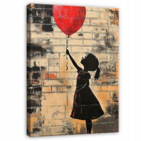 Obraz Canvas WALLARENA 60x40 cm Dekoracja Ścienna Do Sypialni Salonu Kuchni Abstrakcja Banksy 1 szt.