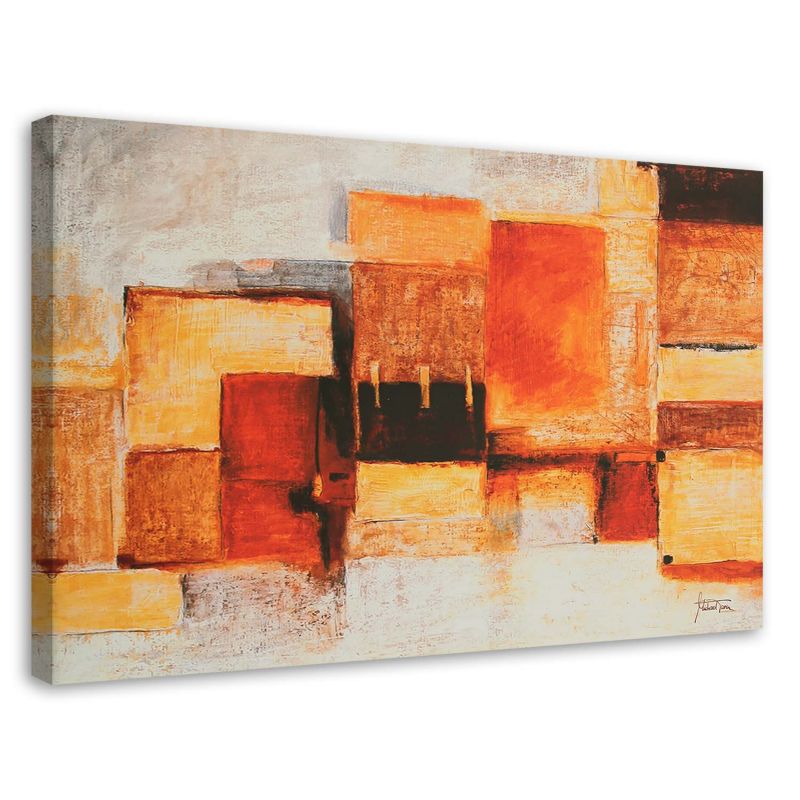 Obraz dekoracja do salonu Feeby Geometryczna abstrakcja pomarańczowy 120x80cm 1szt
