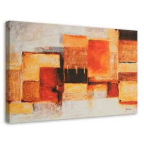 Obraz dekoracja do salonu Feeby Geometryczna abstrakcja pomarańczowy 120x80cm 1szt