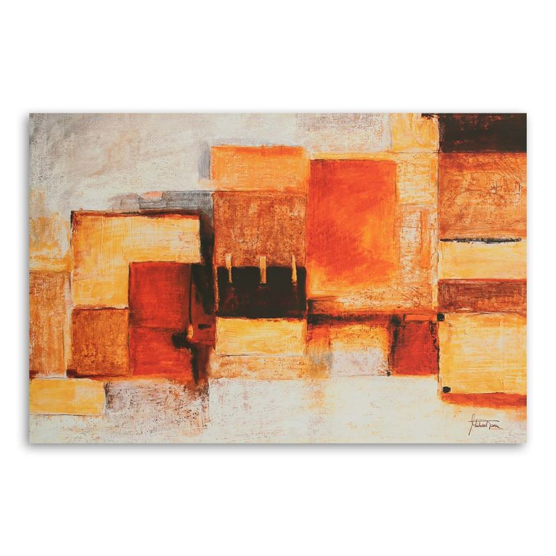 Obraz dekoracja do salonu Feeby Geometryczna abstrakcja pomarańczowy 120x80cm 1szt