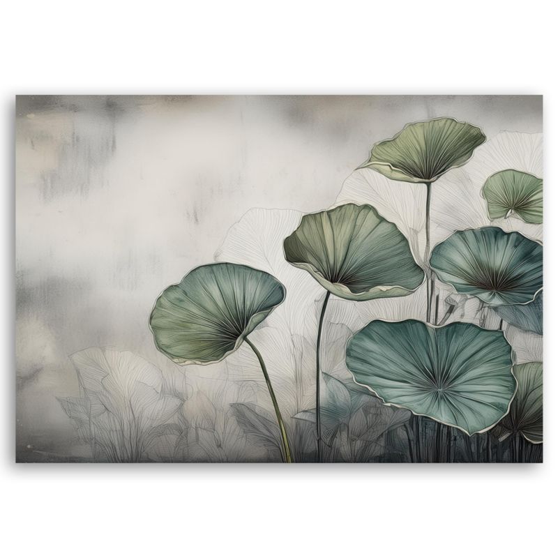 Obraz dekoracja do salonu Feeby Zielone liście 120x80 cm 1szt