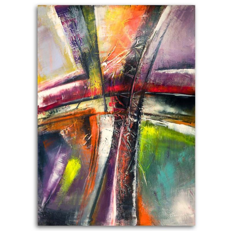 Obraz dekoracja do salonu nowoczesnego Feeby Kolorowa Abstrakcja 40x60cm 1szt