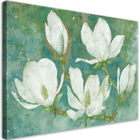 Obraz dekoracja do salonu sypialni Feeby Białe Magnolie Abstrakcja 100x70 cm 1szt
