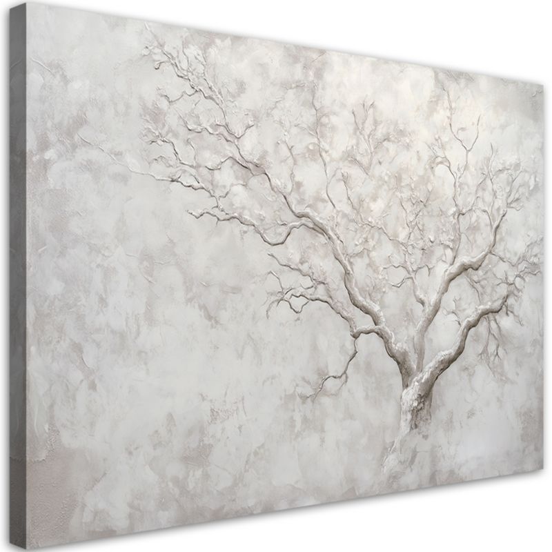 Obraz dekoracja do salonu sypialni Feeby Delikatne Gałązki Szary 60x40 cm 1szt