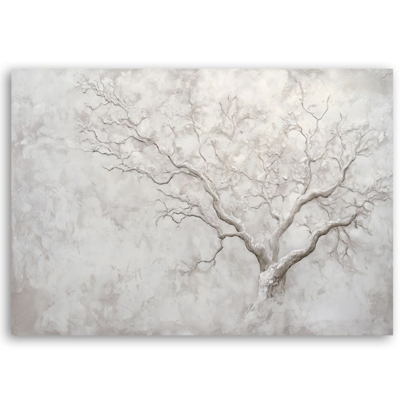 Obraz dekoracja do salonu sypialni Feeby Delikatne Gałązki Szary 60x40 cm 1szt