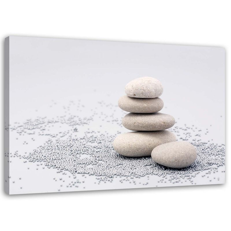Obraz dekoracja do salonu sypialni Feeby Kamienie Zen Beżowy 120x80cm 1szt