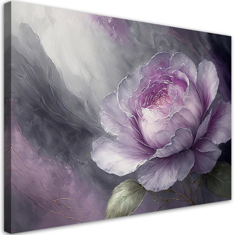 Obraz dekoracja do salonu sypialni Feeby Kwiat Piwonii Fioletowy 60x40 cm 1szt