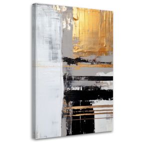 Obraz dekoracja do salonu sypialni Feeby Złota Abstrakcja 80x120cm 1szt
