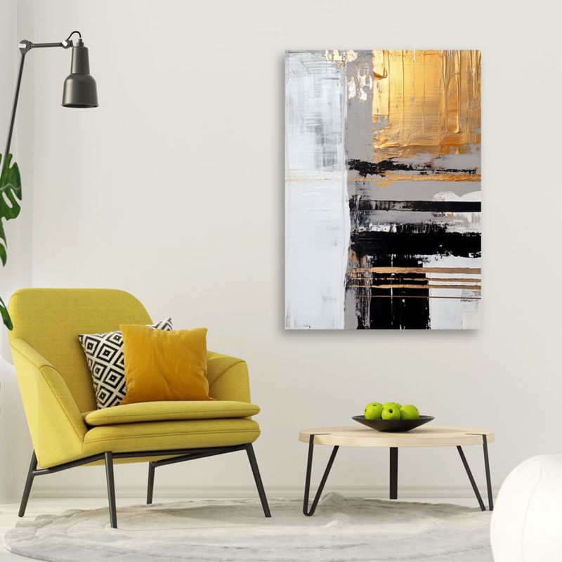 Obraz dekoracja do salonu sypialni Feeby Złota Abstrakcja 80x120cm 1szt