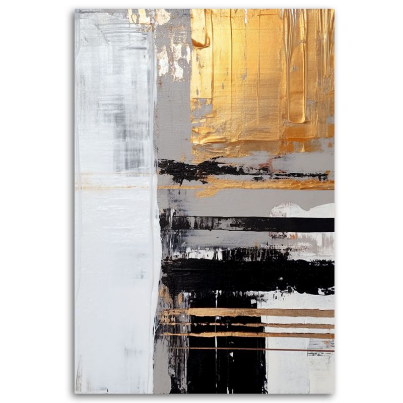 Obraz dekoracja do salonu sypialni Feeby Złota Abstrakcja 80x120cm 1szt