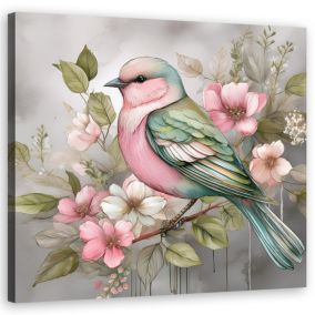 Obraz dekoracja do salonu sypialni Feeby Zwierzęta Vintage Ptak 60x60 cm 1szt