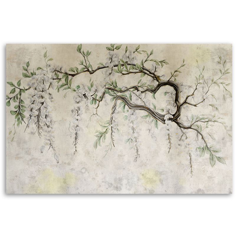 Obraz dekoracja do salonu sypialni Feeby Zwisające Kwiaty Minimalizm Beżowy 90x60 cm 1szt
