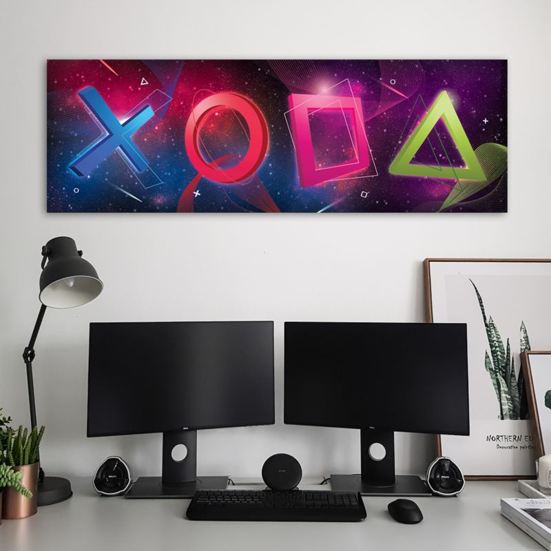Obraz dla gracza Feeby Kontroler Abstrakcja Kolorowy 90x30cm 1szt