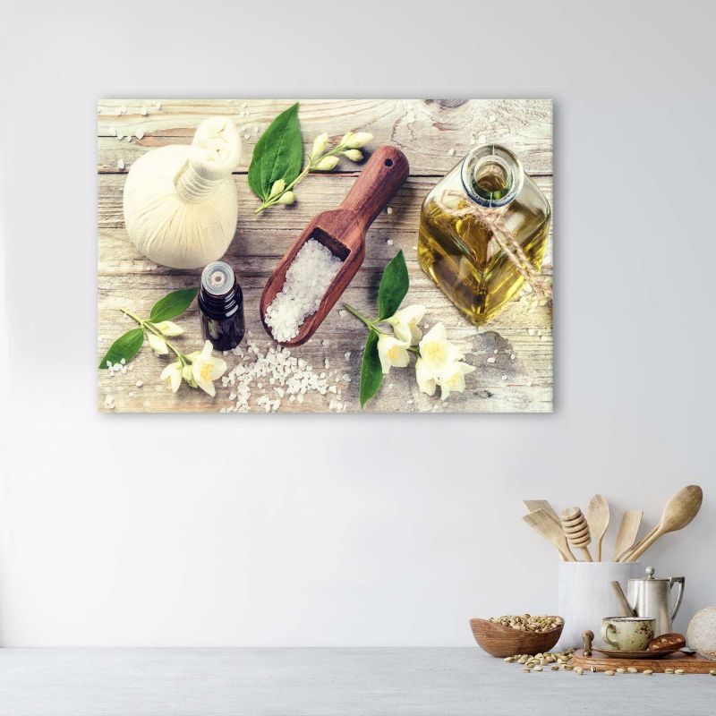 Obraz do kuchni restauracji Feeby Przyprawy Zioła Beżowy 100x70cm 1szt