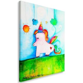 Obraz do pokoju dziewczynki Feeby Jednorożec Kolorowy 40x60cm 1szt