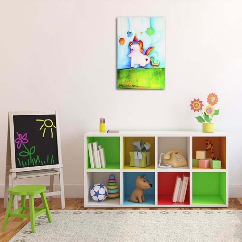 Obraz do pokoju dziewczynki Feeby Jednorożec Kolorowy 40x60cm 1szt
