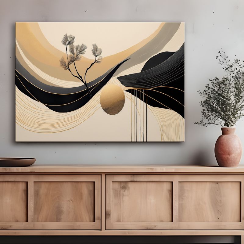 Obraz do salonu Feeby Abstrakcja Geometryczna Koło Drzewo 100x70 cm 1 szt