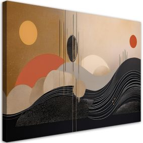 Obraz do salonu Feeby Koła Boho Geometryczna Abstrakcja 90x60 cm 1 szt