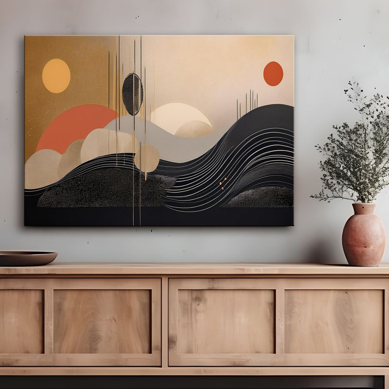 Obraz do salonu Feeby Koła Boho Geometryczna Abstrakcja 90x60 cm 1 szt