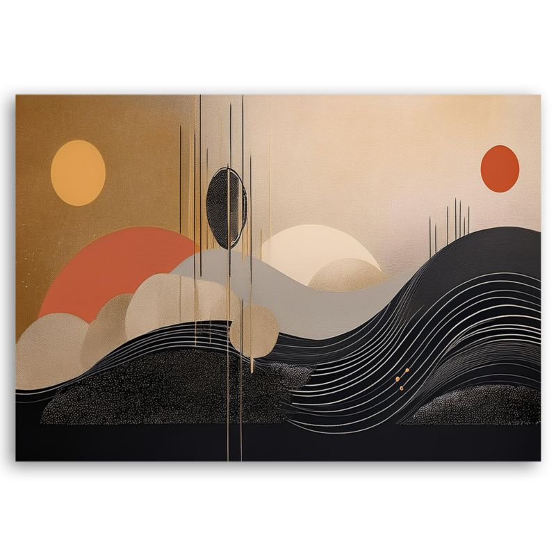 Obraz do salonu Feeby Koła Boho Geometryczna Abstrakcja 90x60 cm 1 szt