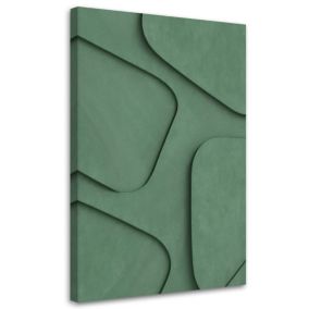Obraz do salonu Feeby Kształty Geometryczne Zielony 60x90 cm 1szt