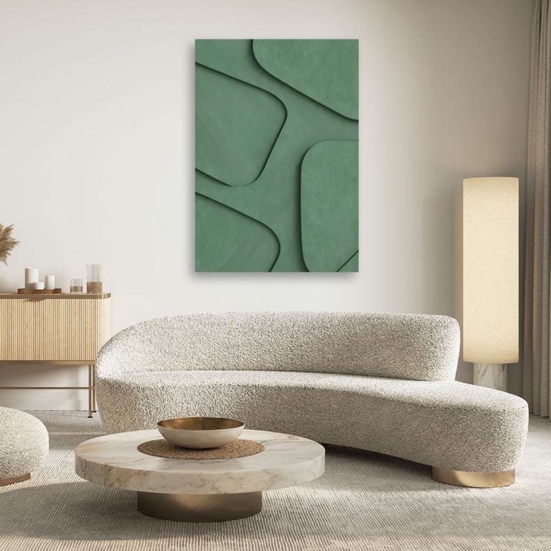 Obraz do salonu Feeby Kształty Geometryczne Zielony 60x90 cm 1szt