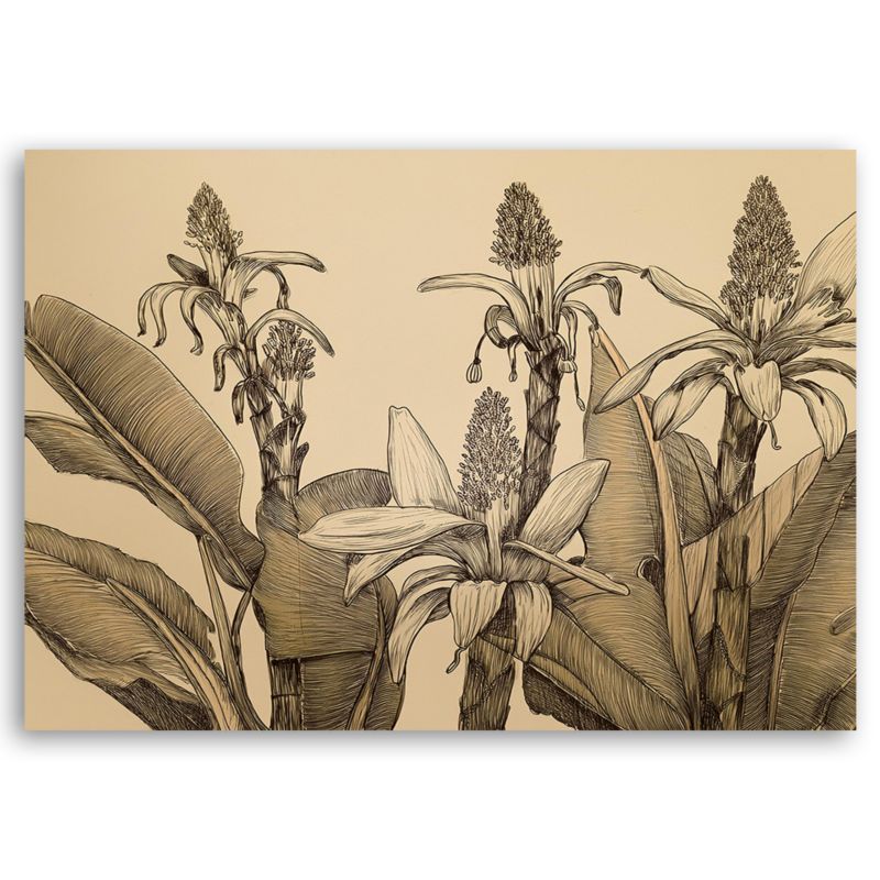 Obraz do salonu Feeby Kwiaty Rośliny Vintage 100x70 cm 1szt