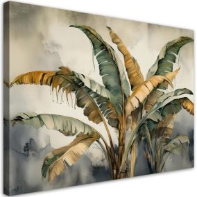 Obraz do salonu Feeby Liście Bananowca Egzotyczne 60x40 cm 1szt