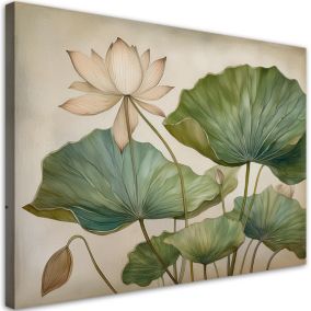 Obraz do salonu Feeby Liście Lilie Rośliny 120x80 cm 1szt