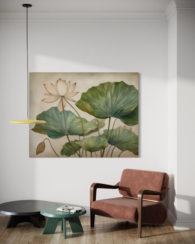 Obraz do salonu Feeby Liście Lilie Rośliny 120x80 cm 1szt