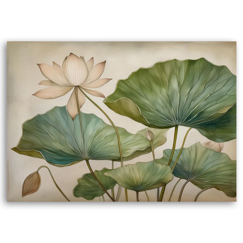 Obraz do salonu Feeby Liście Lilie Rośliny 120x80 cm 1szt