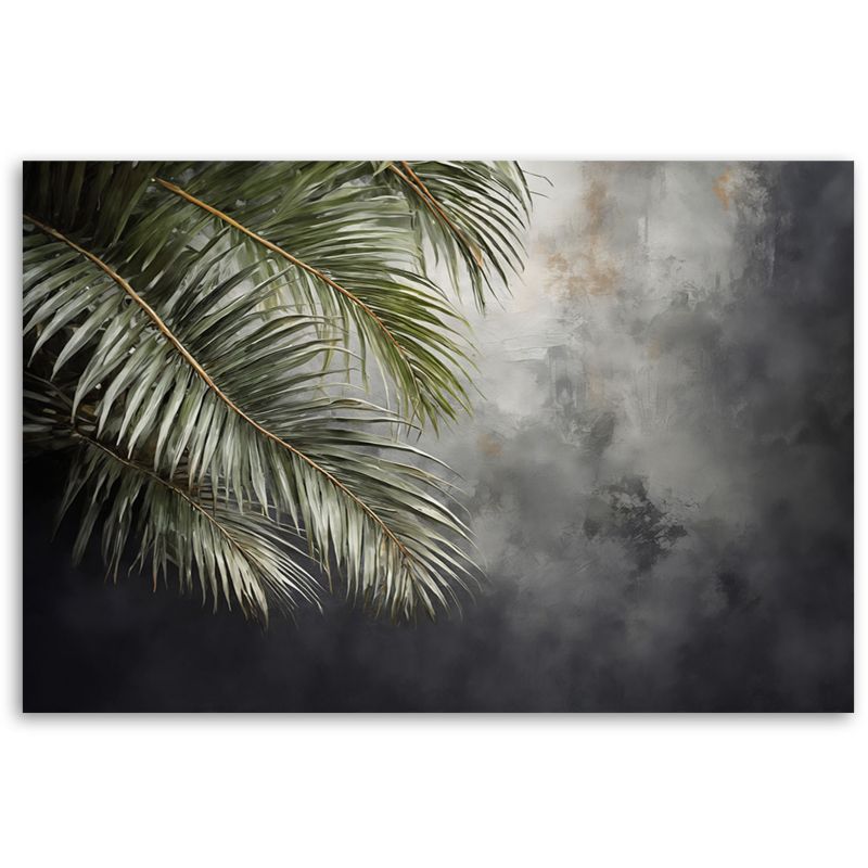 Obraz do salonu Feeby Liście Palmy Beton Natura 60x40 cm 1szt