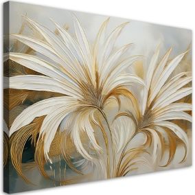 Obraz do salonu Feeby Liście Tropikalne Botanika 90x60 cm 1szt