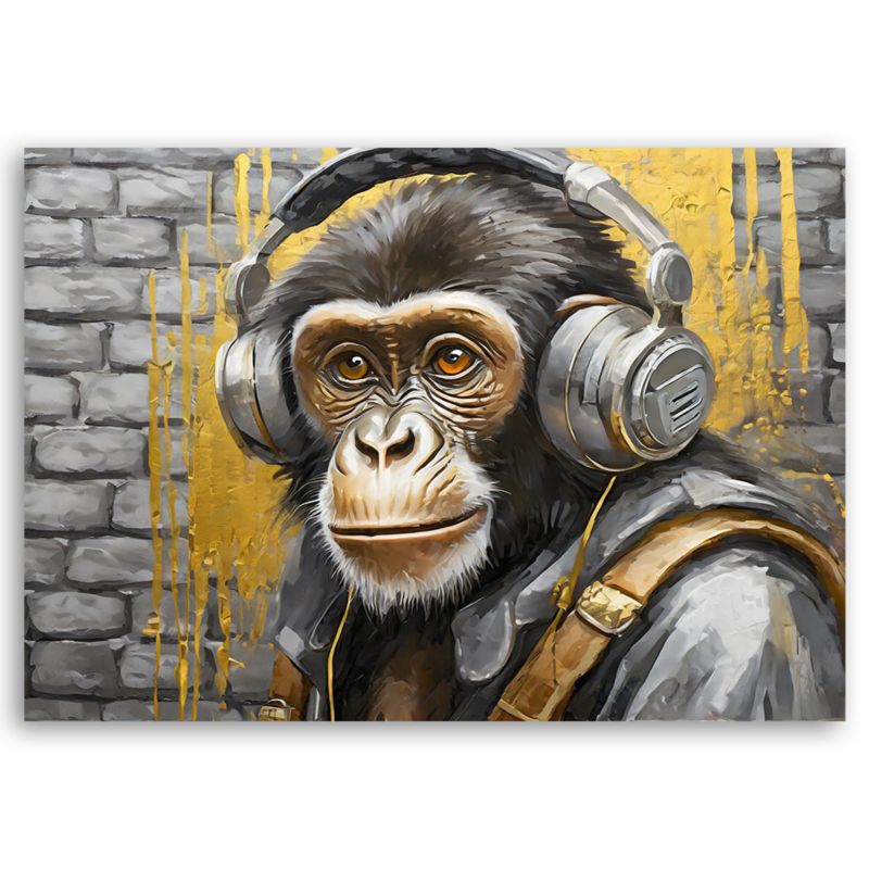 Obraz do salonu Feeby Małpa Muzyka Zwierzęta 100x70 cm 1szt