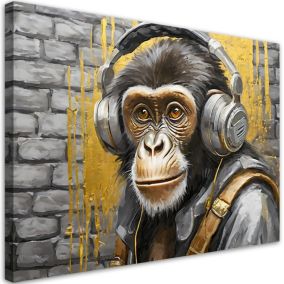 Obraz do salonu Feeby Małpa Muzyka Zwierzęta 120x80 cm 1szt