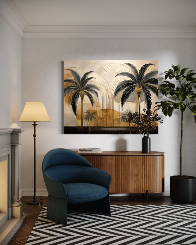 Obraz do salonu Feeby Palmy Krajobraz Tropikalny 100x70 cm 1szt