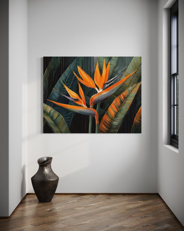 Obraz do salonu Feeby Pomarańczowe Rośliny Natura 100x70 cm 1szt